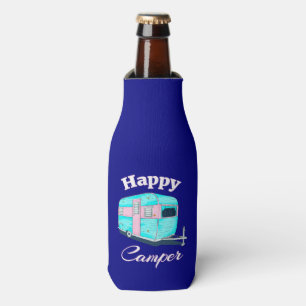 Happy Camper Trailer Camping Bottle Cooler