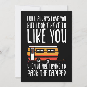Happy Camper Trailer Camping Couple Thank You Card