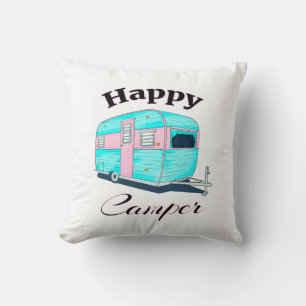 Happy Camper Trailer Camping Cushion