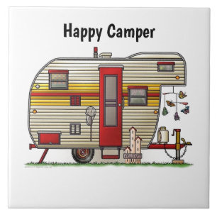 Happy Camper Trailer Ceramic Tile