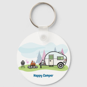 Happy Camper Trailer  Key Ring