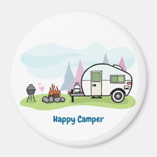 Happy Camper Trailer Magnet