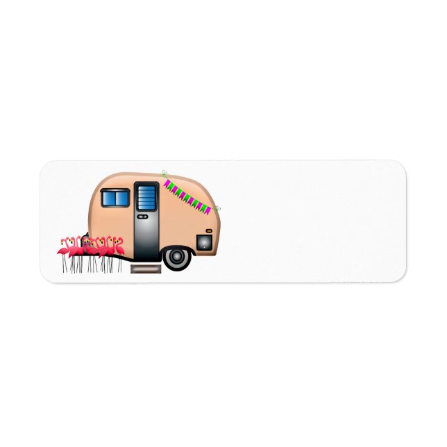 Happy Camper trailer Return Address Label (Front)