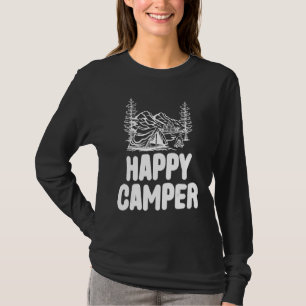 Happy Camper Trip Camping Vacation Hiking Camper V T-Shirt