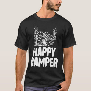 Happy Camper Trip Camping Vacation Hiking Camper V T-Shirt