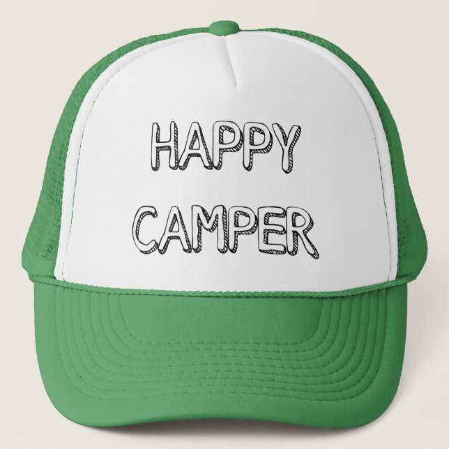 Happy Camper Trucker Hat (Front)