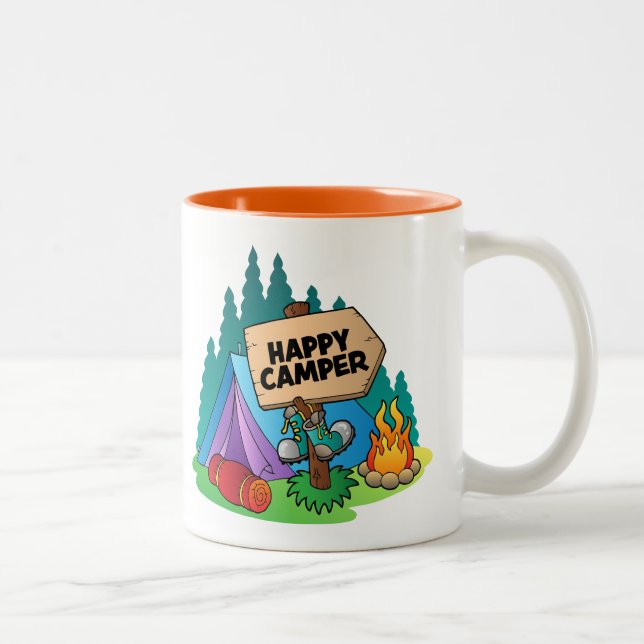 Happy Camper Two-Tone Mug (Right)
