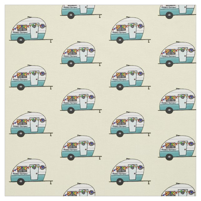 Happy Camper van Fabric (Swatch)