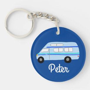 HAPPY CAMPER Van RV Motorhome Campervan CUSTOM Key Ring
