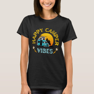 Happy Camper Vibes Retro Camping Tee