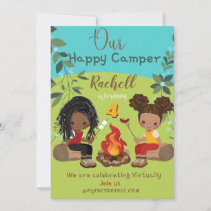 Happy Camper Virtual Birthday Invitation Card