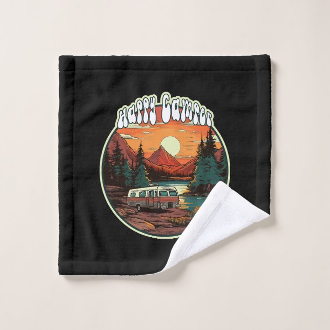 Happy Camper Wash Cloth (Wash Cloth)