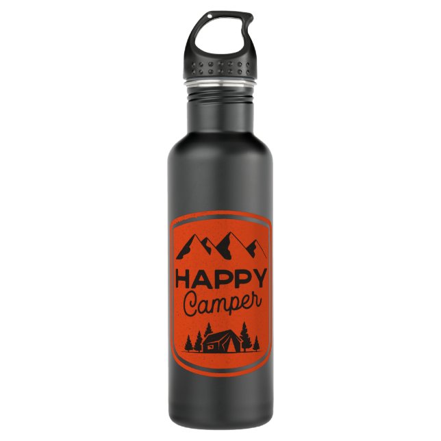 Happy Camper Water Bottle (Front)