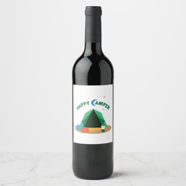 Happy Camper Wine Label (Front)