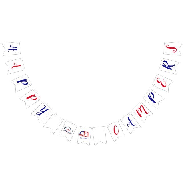 Happy Campers America personalised Bunting (All)