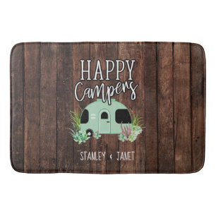 Happy Campers, Camping, RV, Motorhome, Trailer Bath Mat