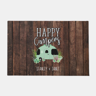 Happy Campers, Camping, RV, Motorhome, Trailer Doormat