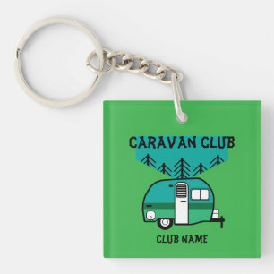 Happy Campers Caravanning Funny Caravans Key Ring
