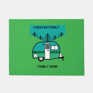 Happy Campers Caravanning Funny Caravans Two-Tone  Doormat