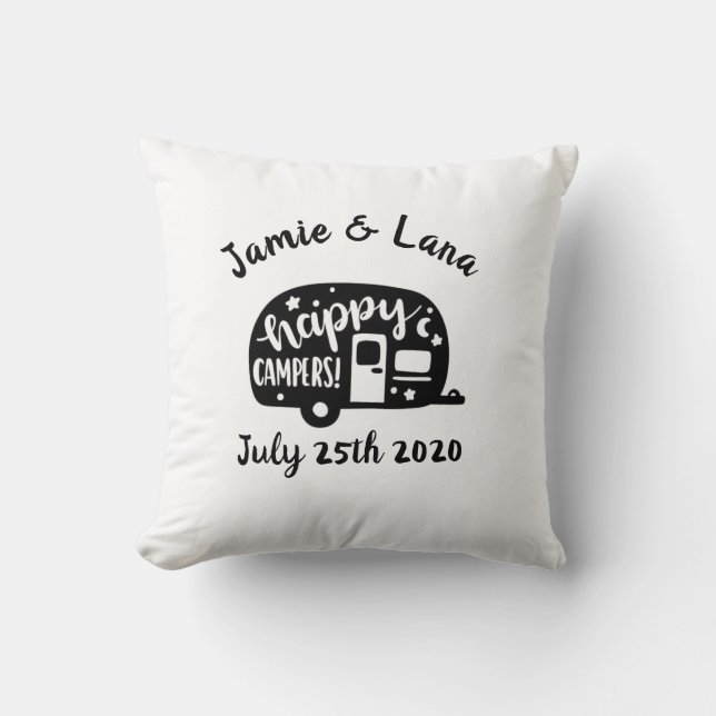 Happy Campers Customisable Design Cushion (Front)