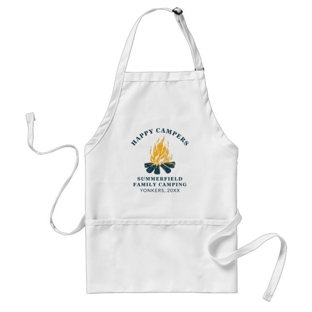 Happy Campers Family Camping Matching RV Trip Standard Apron (Front)