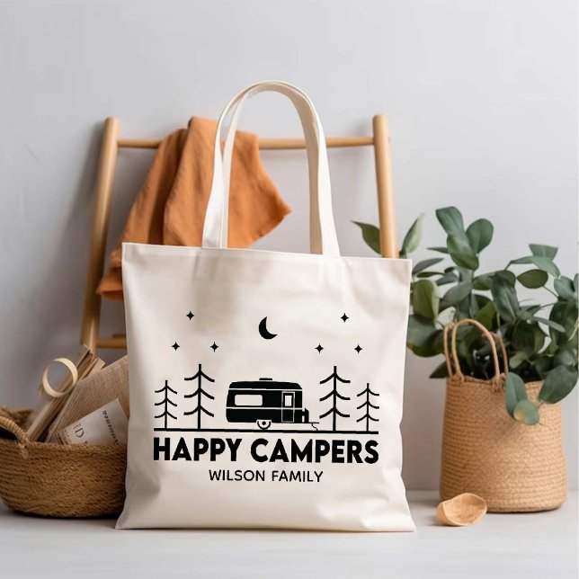 Happy Campers family Name Adventure Camp Life Tote Bag (Happy Campers family Name Adventure Camp Life Tote Bag)