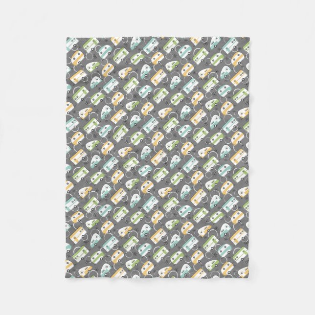 Happy Campers Fleece Blanket (Front)