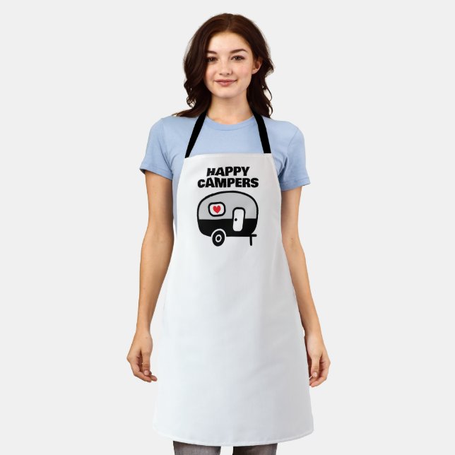 Happy Campers funny trailer home apron (Worn)