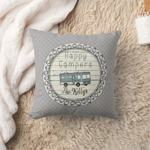 Happy Campers Personalised RV Cushion