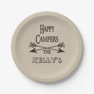 Happy Campers Personalised RV Paper Plate