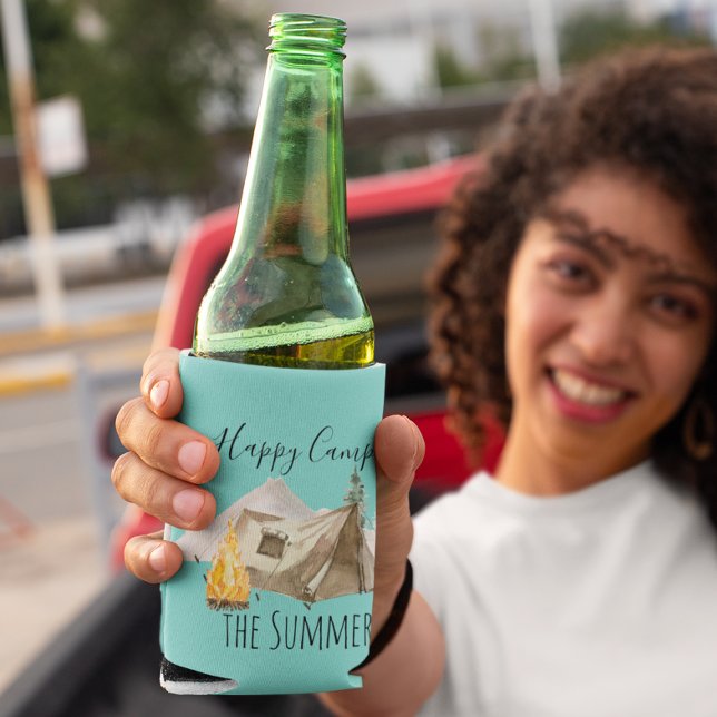 Happy Campers RV Mountains Camping Camp Family Can Cooler (Creator Uploaded)