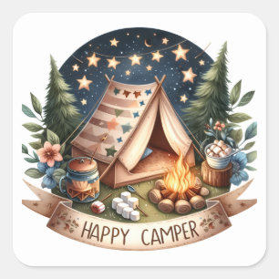 Happy Campers  Summer  Stickers