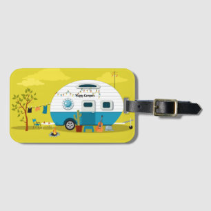 Happy Campers Trailer Luggage Tag