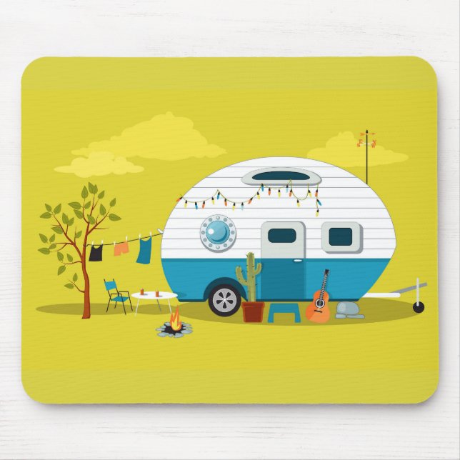 Happy Campers trailer Mouse Pad (Front)