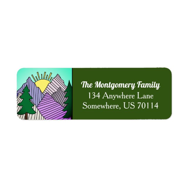 Happy Campers Wilderness Address Return Address Label (Front)