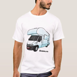 Happy campervan cartoon illustration T-Shirt