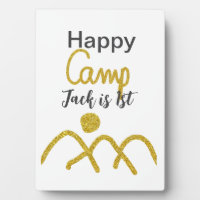 Happy camping camper one birthday kids golden sun