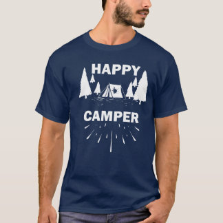 Happy camping in the mountains and nature girl T-Shirt