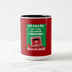 Happy Camping Motorhom Xmas     Two-Tone Coffee Mug