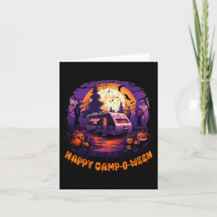 Happy CampOWeen Camping Halloween Costume Pumpkin  Card