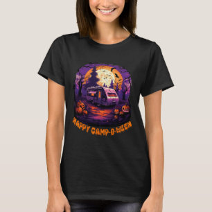 Happy CampOWeen Camping Halloween Costume Pumpkin  T-Shirt