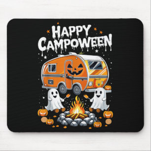 Happy Campoween Pumpkin Ghosts Camping Halloween C Mouse Pad