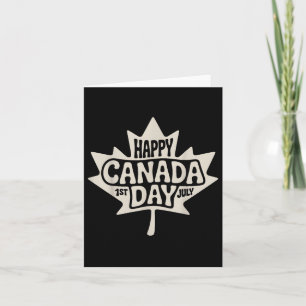 Happy Canada Day 2025 Vintage Canadian Flag Maple  Card