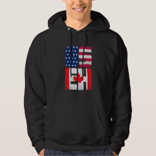 Happy Canada Day American Canadian Flag Patriotic Hoodie