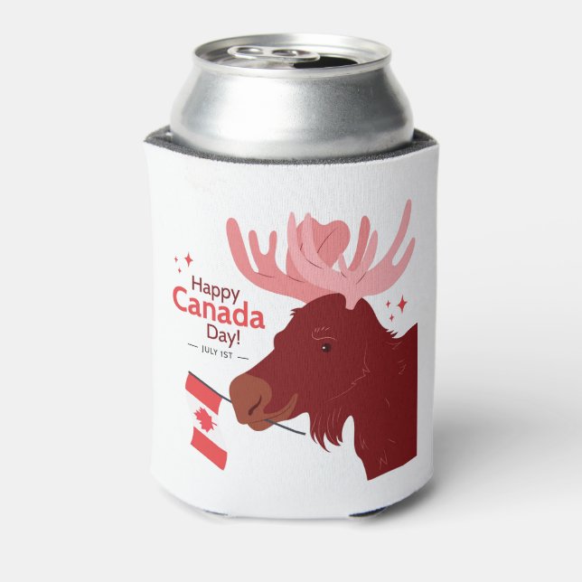 Happy Canada Day  Can Cooler (Can Back)