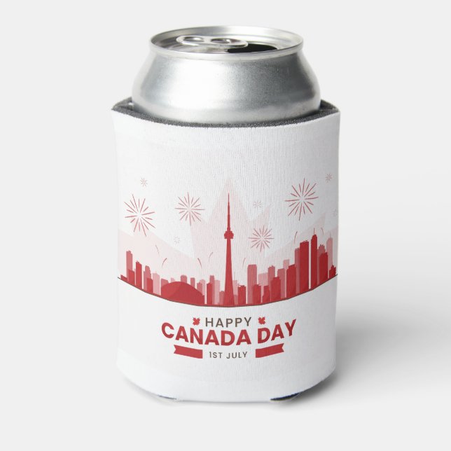 Happy Canada Day  Can Cooler (Can Back)