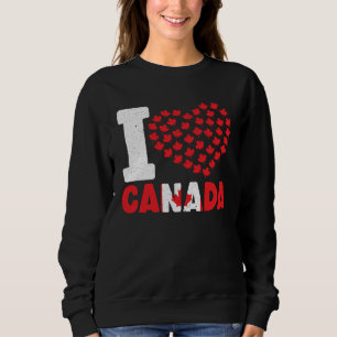 Happy Canada Day Canadian Canada Flag Maple Leaf Sweatshirt