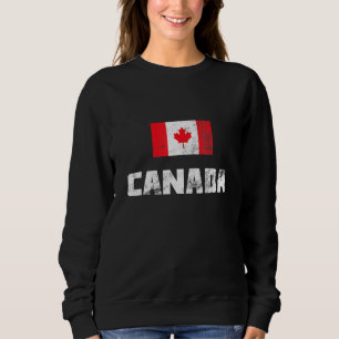 Happy Canada Day Canadian Flag Patriotic Men Women Sweatshirt