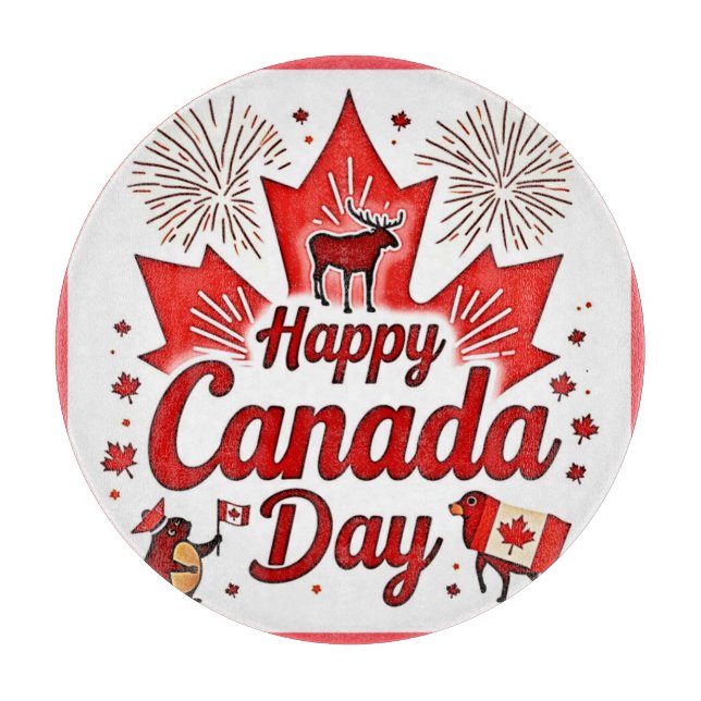 Happy Canada Day! Cutting Board (Front)