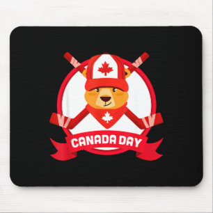 Happy Canada Day Design Funny Canadian Groundhog F Mouse Pad